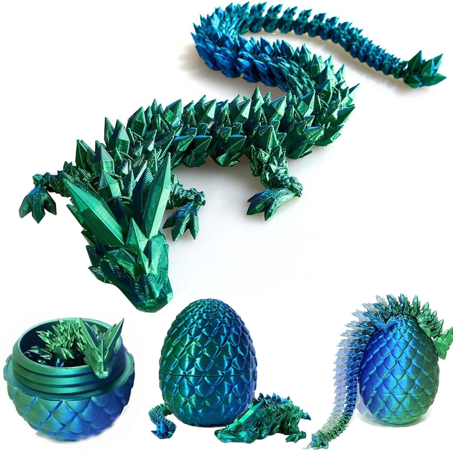 2 œufs De Dragon 3D Avec Dragon - Jouet Mystérieux Et Décoration - Impression 3D Réaliste