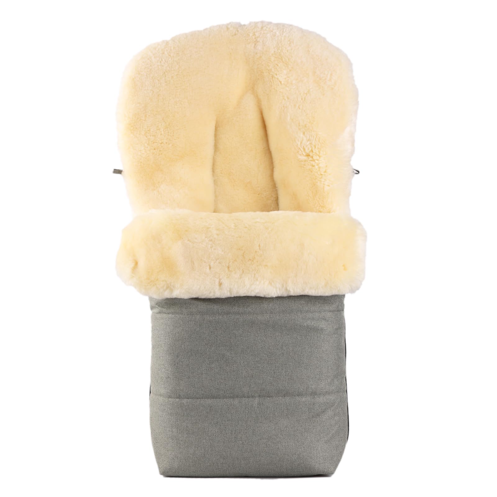 Merauno Baby Lamb Wool Foot Muff Pram Wool Bag Cuddly Buggy Pram Foot Muff Made of Wool Wind and Waterproof Universal 90 x 50 cm (Green)