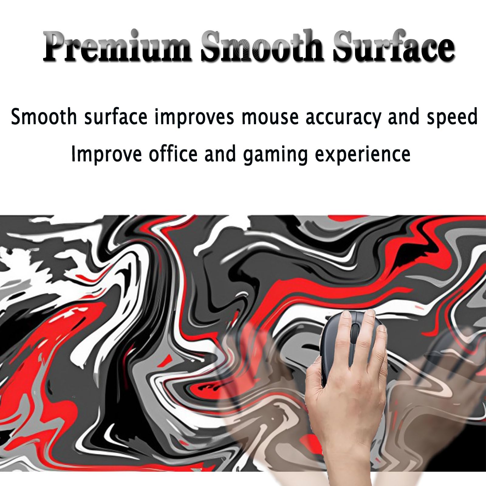 Lines XXL Large Mouse Pad - Anti-Slip Big Mousepad With Stitched Edges Keyboard Pad Mouse Mat Computer Work Gaming Cute Desk Pad Mat Desktop - View #6