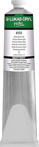 Lukas Cryl Liquid Soft Body Pintura acrílica para verter, pintura acrílica profesional de baja viscosidad, luz verde cromada, 6.8 fl oz