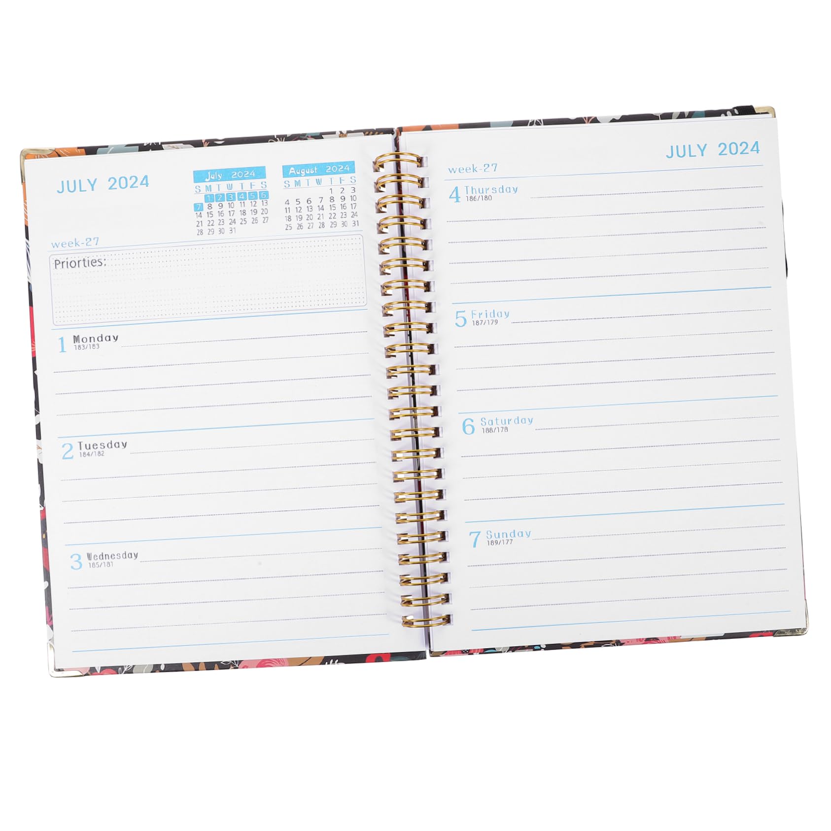 SEWACC 5stücke Portable Academic Planner Für Studenten Lehrer Und Büroangestellte Englisch Kalenderbuch Organisation Von Terminen Und Stabiler Dickes Vielseitig Einsetzbar