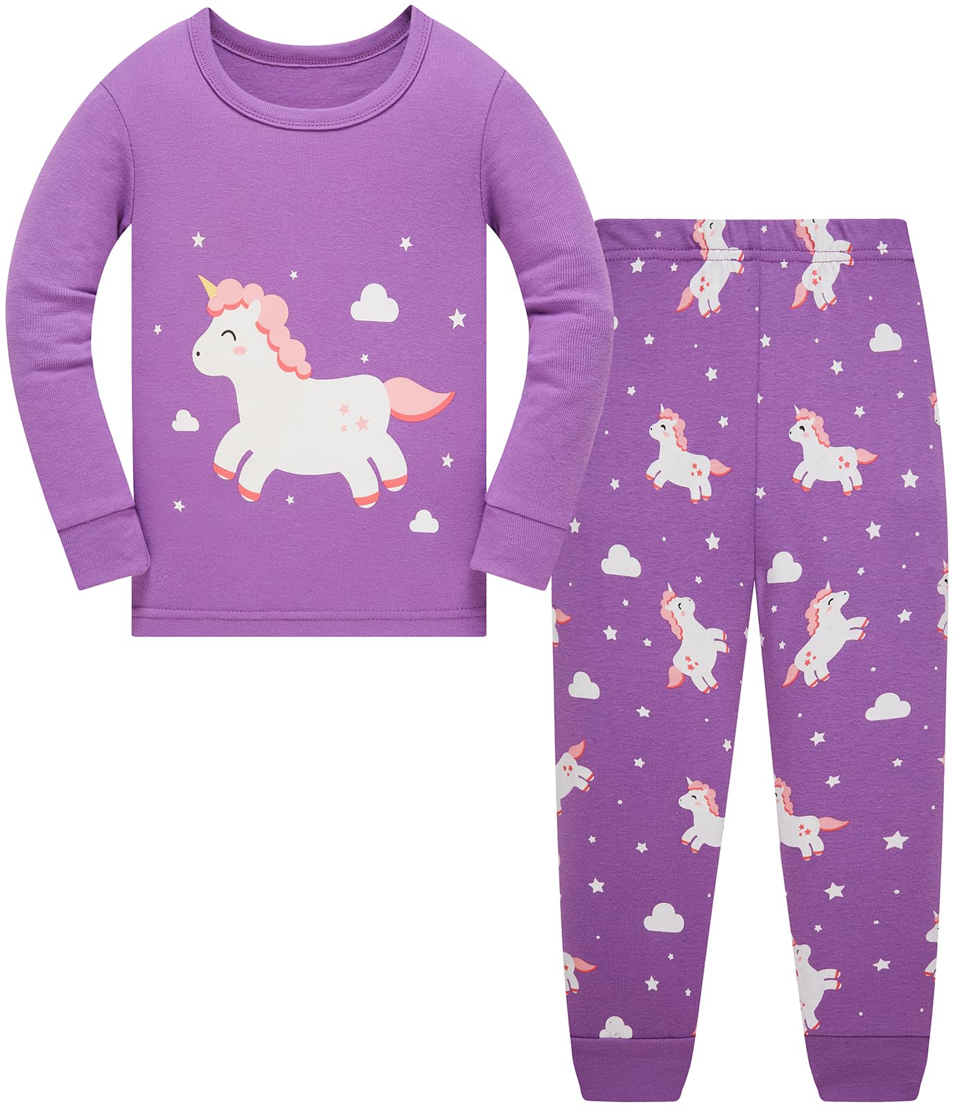 Girls Christmas Pyjamas Set Toddler Clothes Sleepwear Animal Printed Nightwear Winter Long Sleeve PJs 2 Piece Outfit Xmas Gift for Kids — view 18