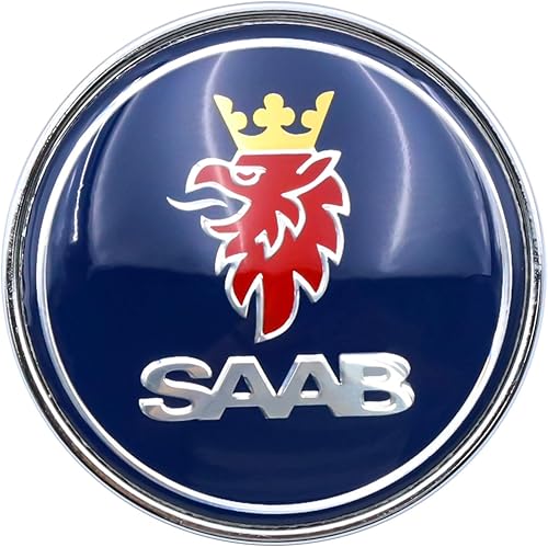 1 emblema Griffin de repuesto de 1.969 in de diámetro para SAAB 9-3 900 9000 NG900 emblema central del capó delantero del automóvil 5289871 (saab)