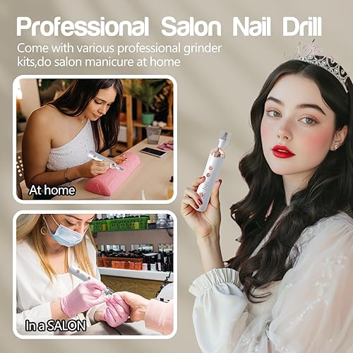 Miniatura 2 de Taladro eléctrico de uñas, lima eléctrica, kit de lima de uñas para principiantes, uñas de gel acrílico, manicura, pedicura, herramienta de pulido