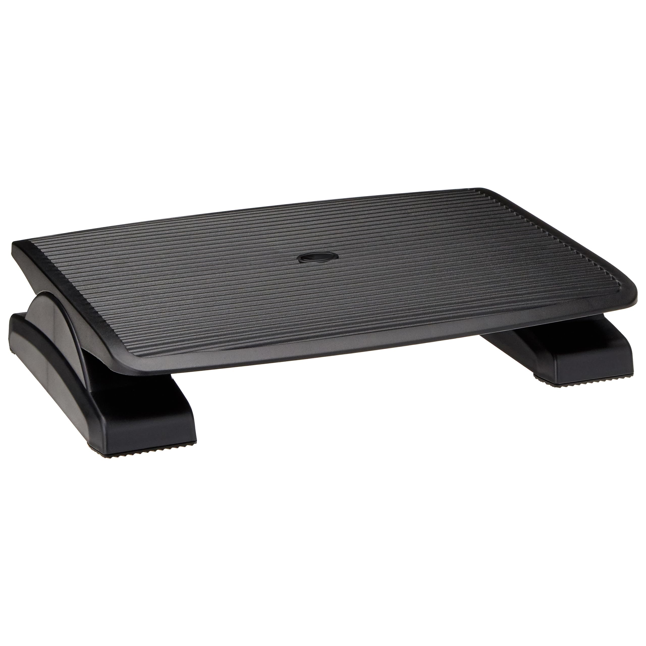 HJH Office 721050 Poggiapiedi da ufficio PIEDINO STRIPE poggiapiedi in plastica antracite