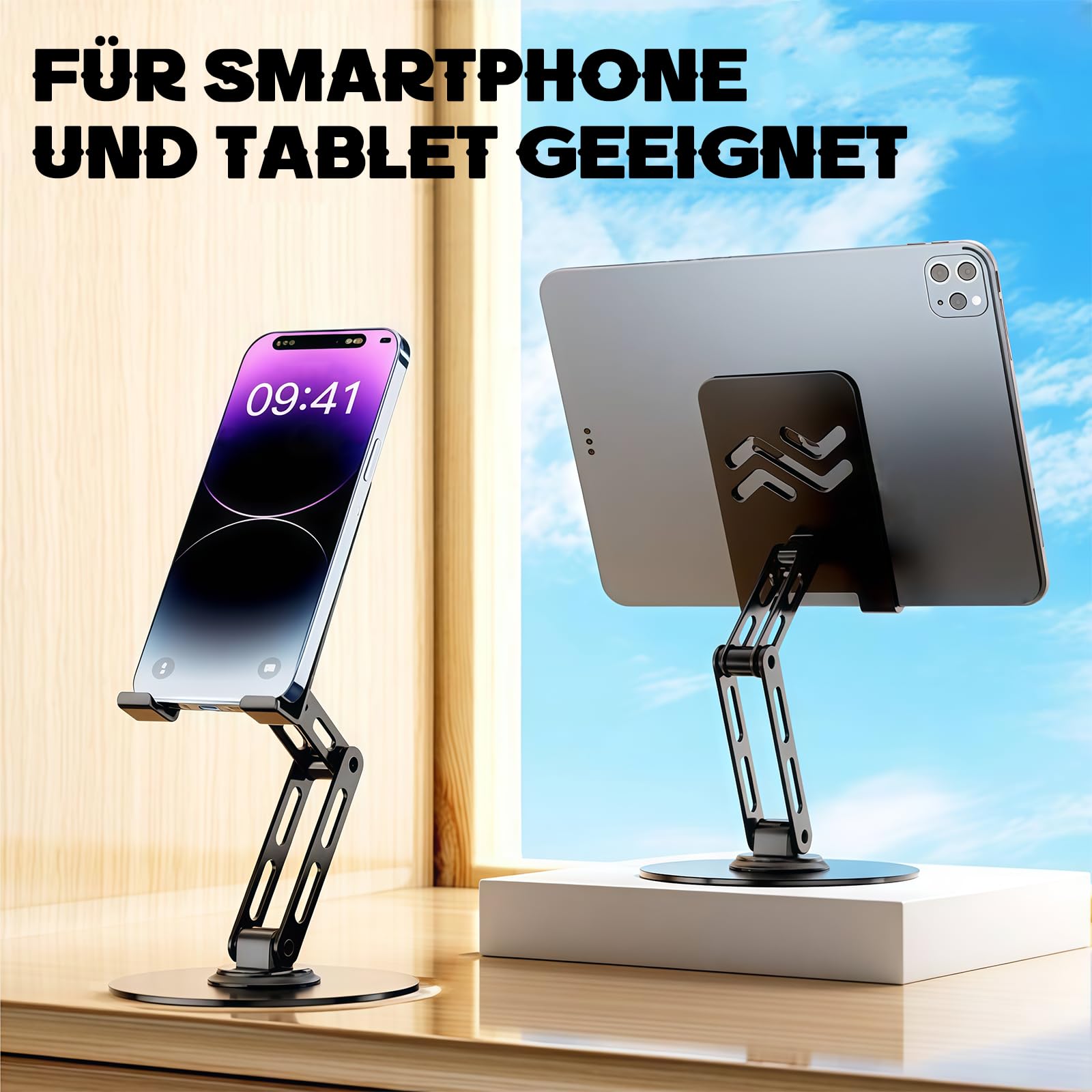KASURE ScanBox für MTG TCG Karten,Faltbarer Sammelkarten Scanner Ständer mit verstellbarer Handy Halterung aus Carbonstahl,inkl.100 Kartenhüllen und Scan Pad,kompatibel mit ManaBox