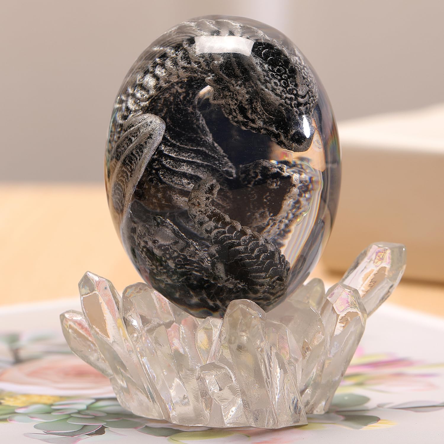 置物 HAWAII Dragon egg Amazon.com: Seyee-bro Dragons Egg with Base - Handmade Sculpture