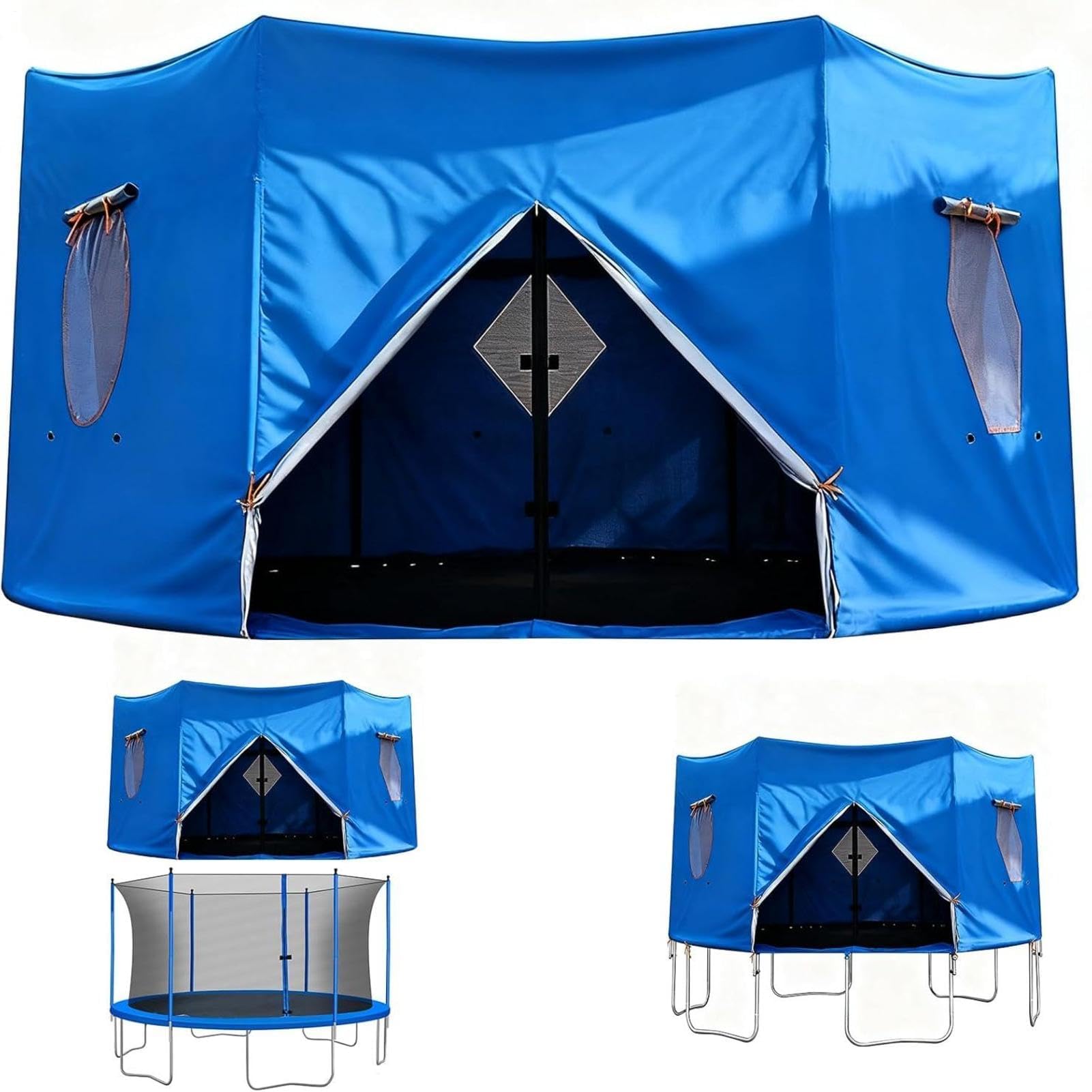 Trampoline Tent - 8ft 10ft Round Trampoline Sunshade, Waterproof UV Protection Trampolines Cover, Foldable Trampolines Top Round Shade Cover For Ourdoor Parties, Community Activities (8FT(2.44m))