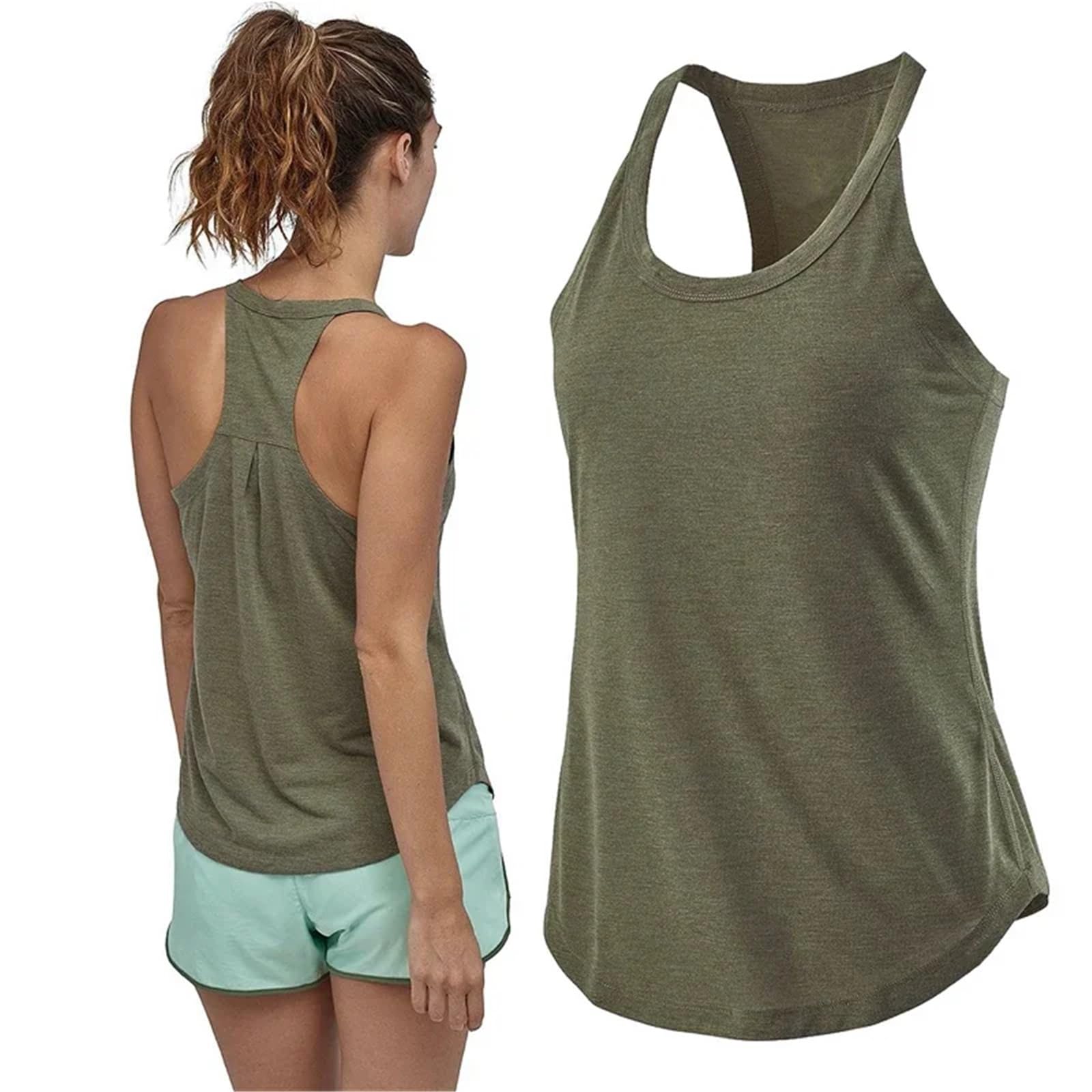 Camiseta Sin Mangas For Mujer, con Espalda Cruzada, For Yoga, Secado Rápido, Entrenamientos Deportivos para Mujer