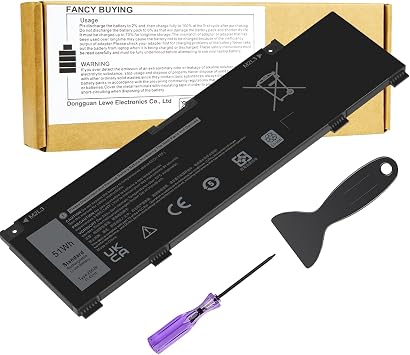 11.4V 51Wh 266J9 MV07R Battery Replacement for Dell G3 15 3500 3590 3790 G5 15 5500 SE 5505 P89F Inspiron 5490 INS 15PR-1545W 1548BR 1645W 1742BR 1742W Series 0415CG C9VNH PN1VN M4GWP 0M4GWP 0JJRRD