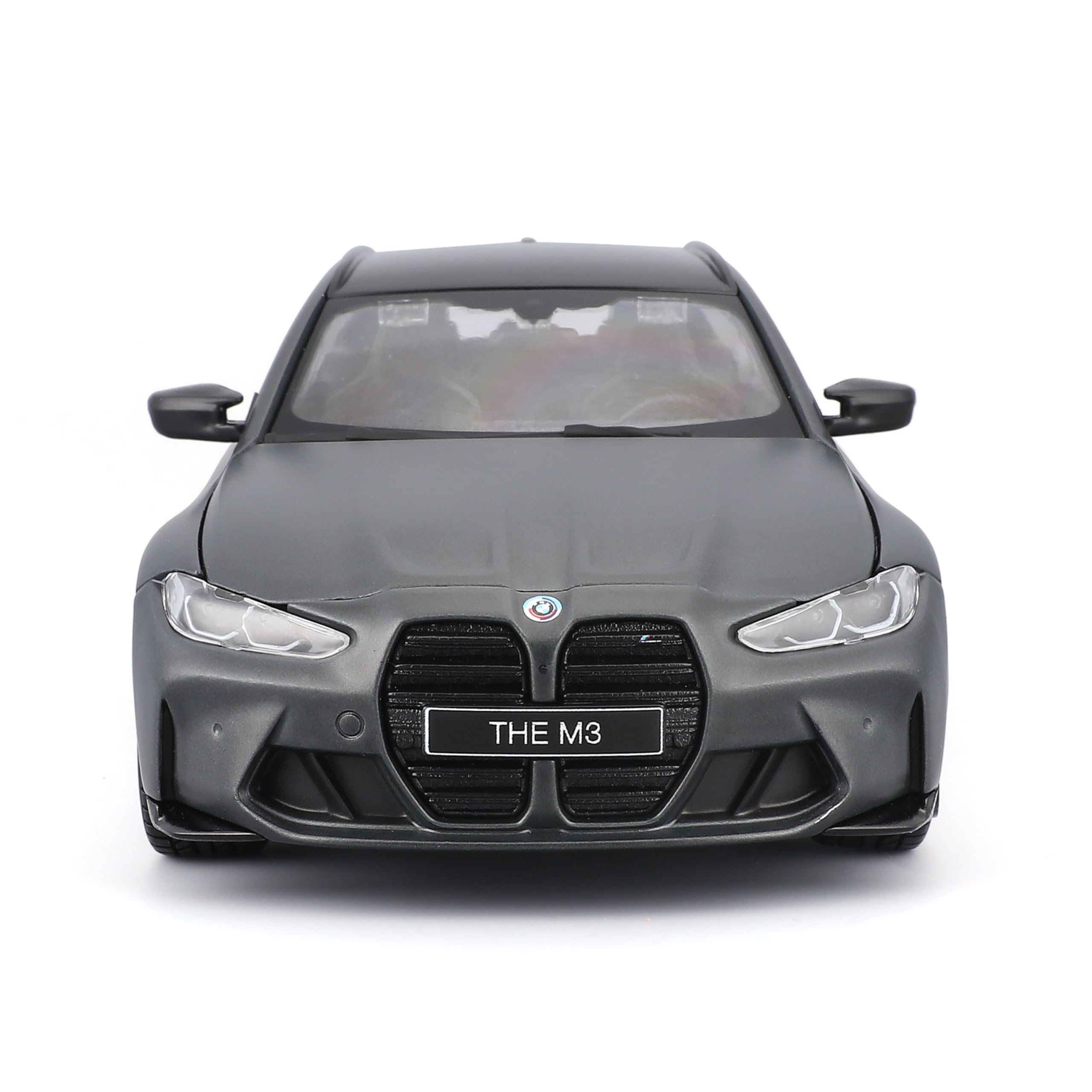 Bburago BMW M3 Touring G81, grau - Modellauto 1:24 Die-Cast Originalgetreues Sammlerauto Spielzeugauto mit beweglichen Türen, ab 3+ (18-21112G)