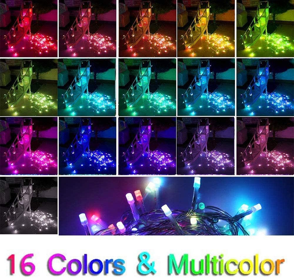 200 LED Color Changing Christmas Lights, Connectable 18 Colors String Lights Halloween Decorations, Waterproof Green Blue Purple Twinkle Light for Bedroom Indoor Outdoor Holiday Xmas Party Wedding