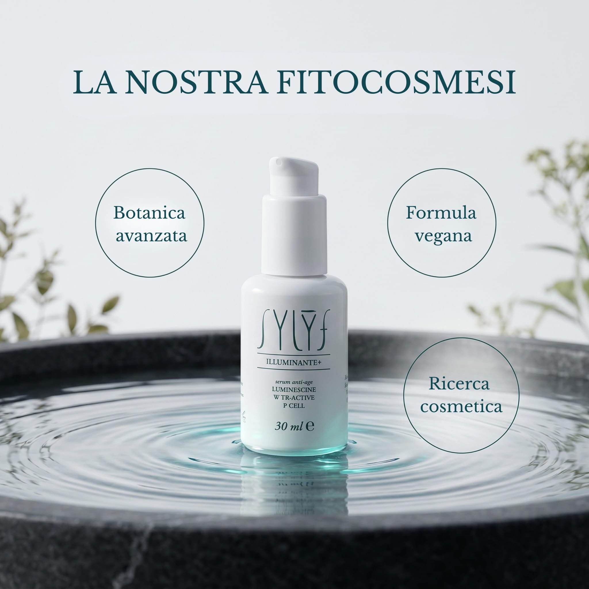 SYLYF Illuminante+ Siero Viso Anti-Age Liftante ed Elasticizzante 30 ml | Formula concentrata | Azione Liftante Elasticizzante | Pelle più tonica | Miscela sinergica di attivi