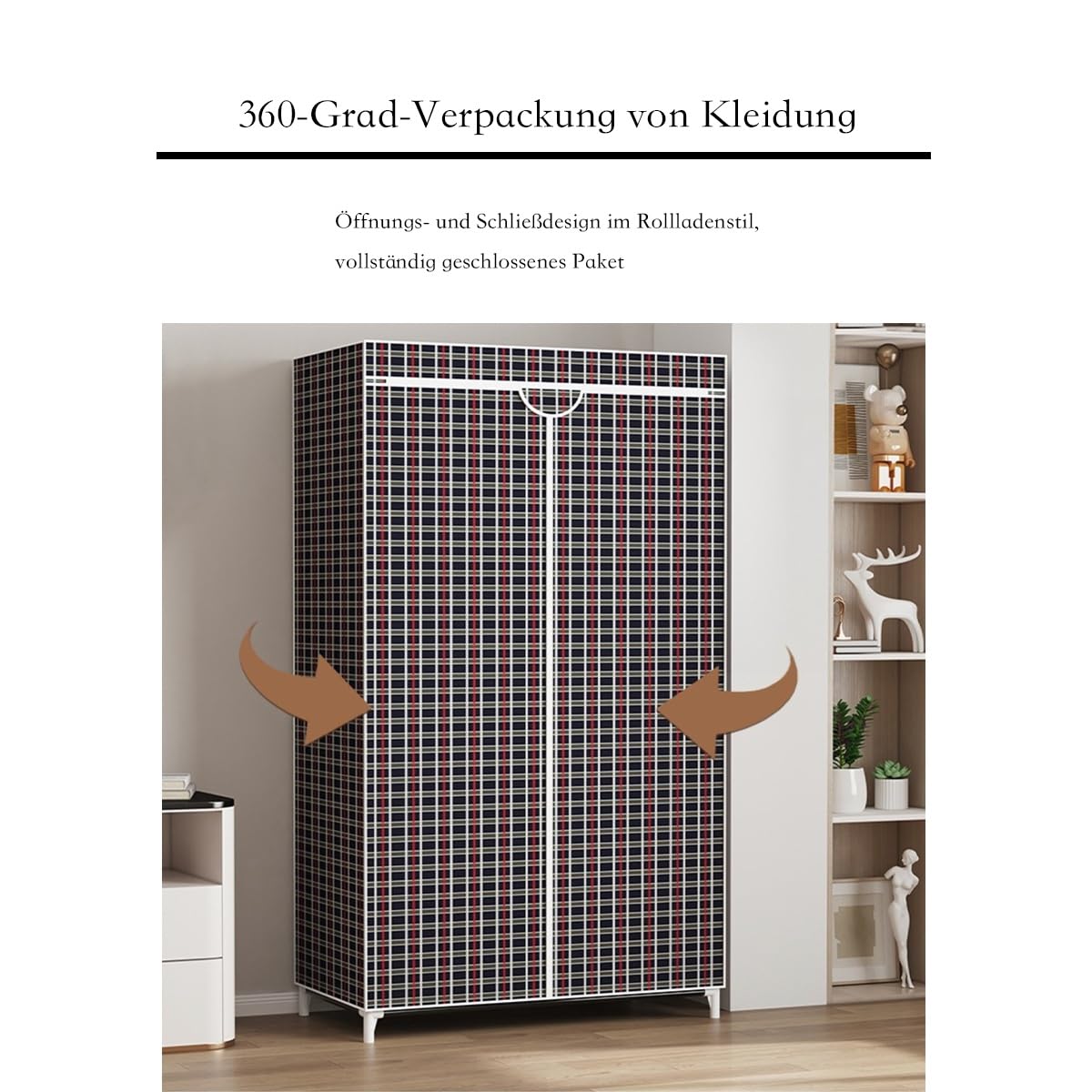 Schlafzimmerschrank Faltbarer Kleiderschrank Stoffschrank Mobiler Kleiderschrank Camping Kleiderschrank Offener Kleiderschrank Kleiderstange Schrank Tragbarer Kleiderschrank(Green)