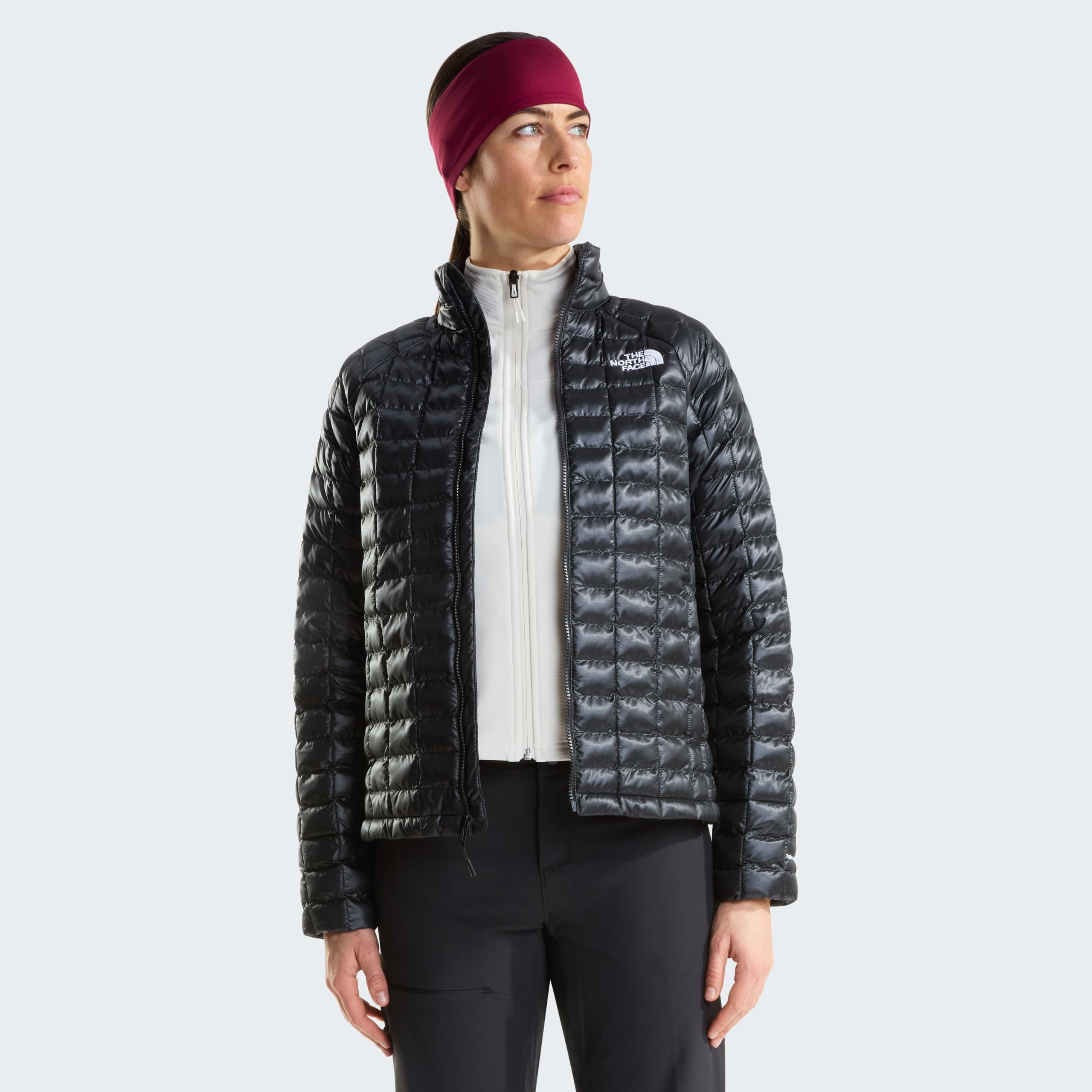 The North Face - Damska kurtka ThermoBall - TNF BLACK/TNF BLACK, XL | Wind-Blocking, Lightweight, Warmth, Packable, Recycled Materials, Zip Jacket
