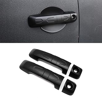 Yipmotiv 4pcs Black Car Exterior Door Handle Cover for Toyota FJ Cruiser XJ10 TRD Off Road 2007 2008-2019 2020 2021 2022, Side Body Door Trim