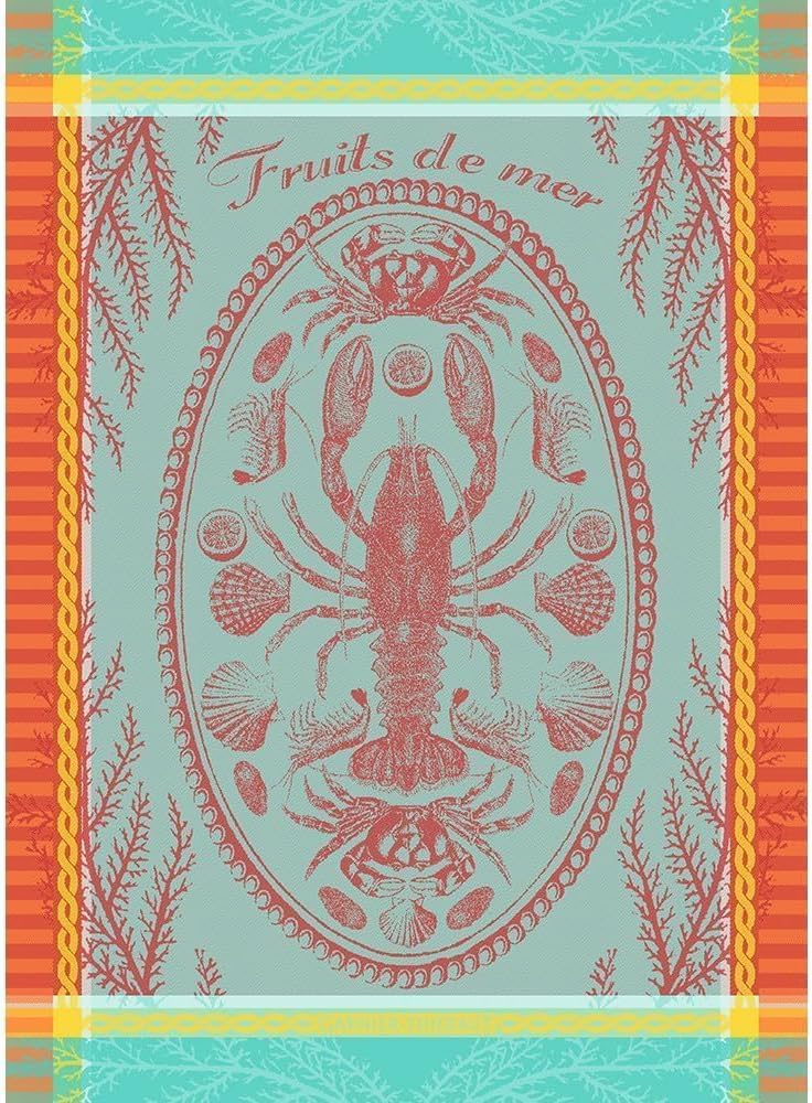Garnier Thiebaut Maree Basse Lagon Kitchen Towel, 22"x30", Cotton