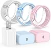 Cargador rápido USB C de 20W para iPhone 17 Air/16/15 Pro Max, lote de 3 colores variados con cables largos trenzados USB C a C (6/6/10 pies) compatible con iPhone16/15 Pro/15 Plus/iPad Pro 1