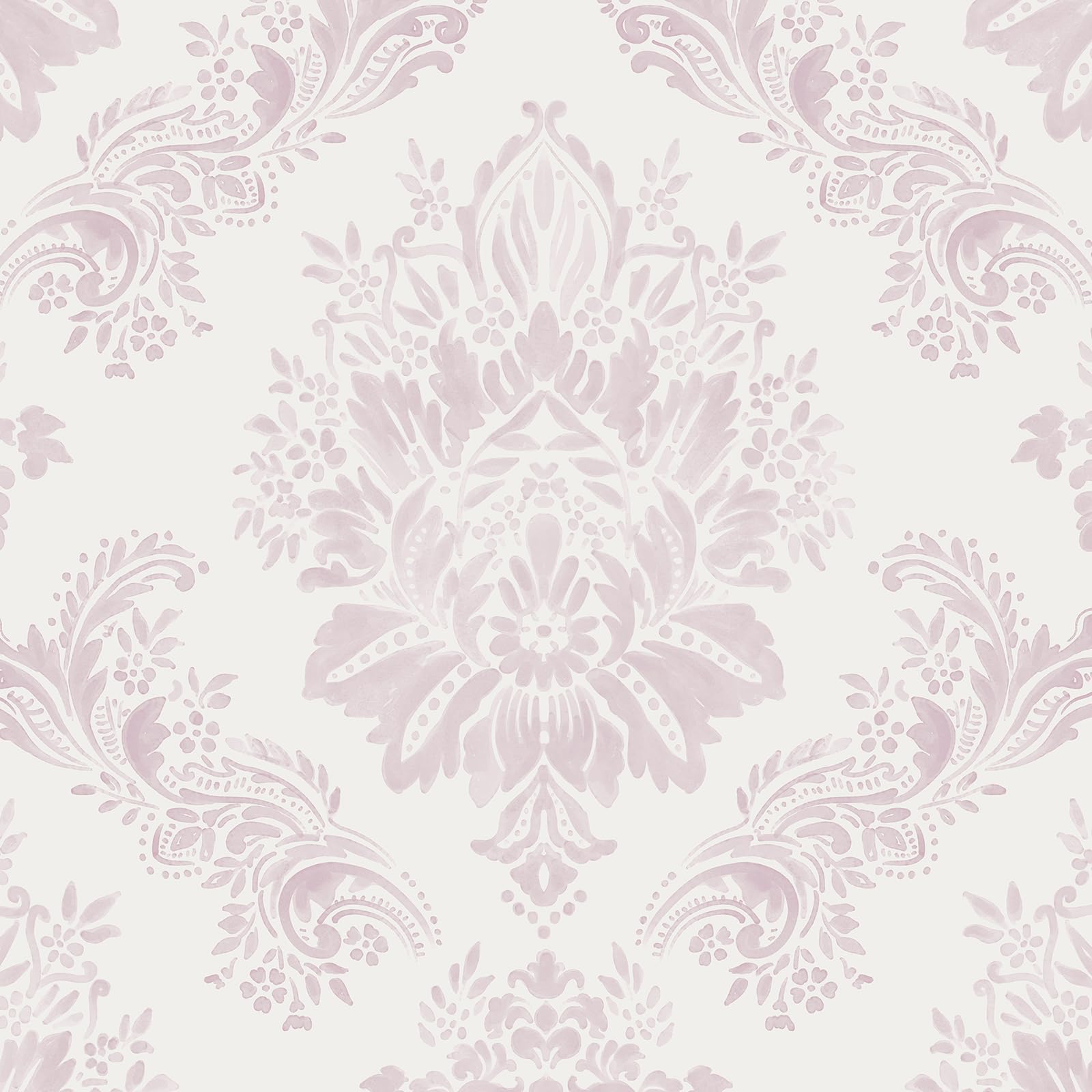 Yomshi Peel and Stick Wallpaper Boho Geometric Contact Paper 44 x 1000 cm Pink Floral Wallpaper Vintage Watercolor Vinyl Wrap for Cabinets Bedroom Living Room Waterproof Removable Easy to Install