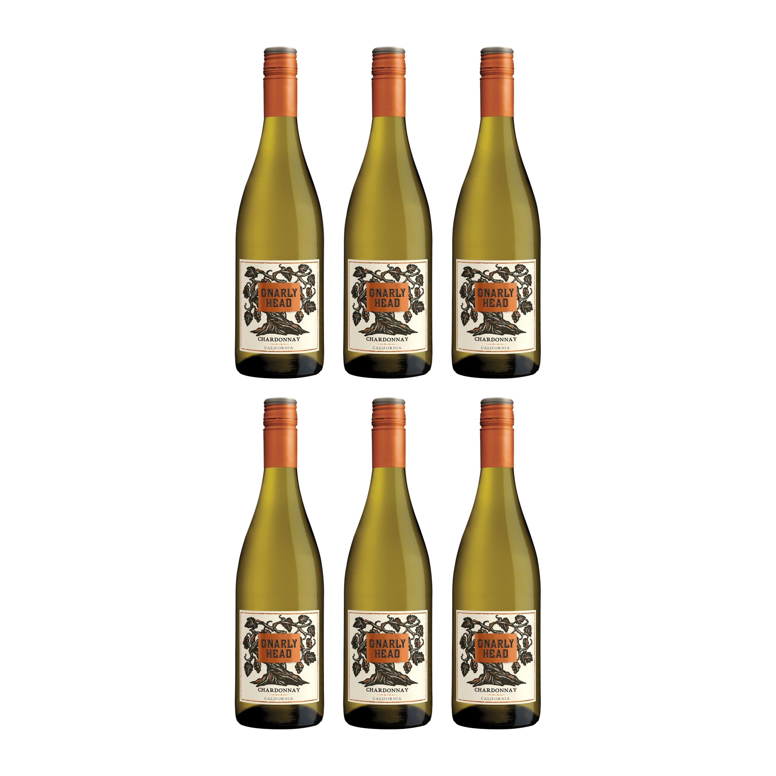 Gnarly Head Chardonnay Weisswein Weiss trocken USA inkl. FeinWert E-Book (6 x 0.75 l)