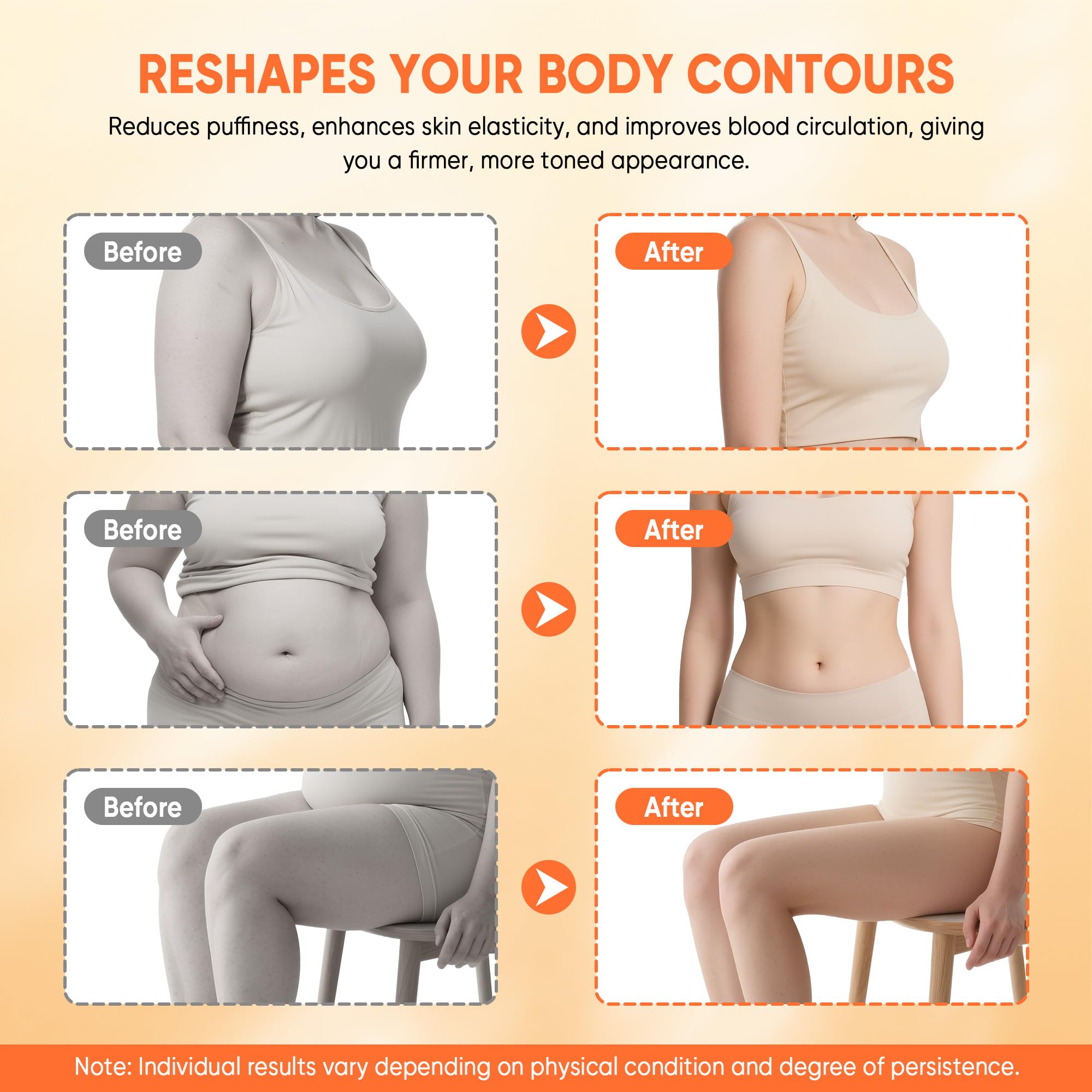 Massaggiatore per drenaggio linfatico e strumento per massaggio anticellulite, blaster per fascia per cellulite, aiuta a ridurre le smagliature per gambe, braccia e pancia, macchina per scolpire il