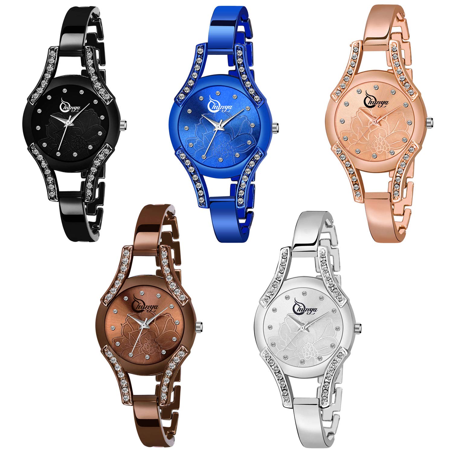 Shunya New Luxuries Looking Girl and Women Watch 21st Century Bracelet Belt Analog Watch Combo Pack-05 for Girls (B0917BKQ68) Amazon Price History, Amazon Price Tracker