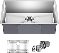 Kraus Standart Pro KHU100-30 30-Inch Undermount 16 Gauge Stainless Steel Single Bowl Kitchen Sink