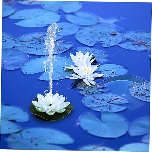 Miniatura 3 de Cabilock Fuente solar Flor de Lis Decoración Plantas Decoración al aire libre Bomba Solar Flotante Fuente de Estanque Energía Solar Fuente de Panel