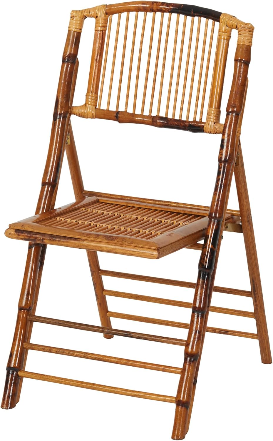 Real Relax 20-Pack Bamboo Folding Chairs – Stackable Patio & Dining Chairs, 300 Lb Capacity