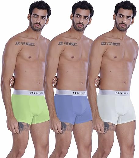 FREECULTR Men’s Underwear Anti Bacterial Silver Waistband Micromodal Airsoft Trunk – Non Itching AntiChaffing Sweat Proof