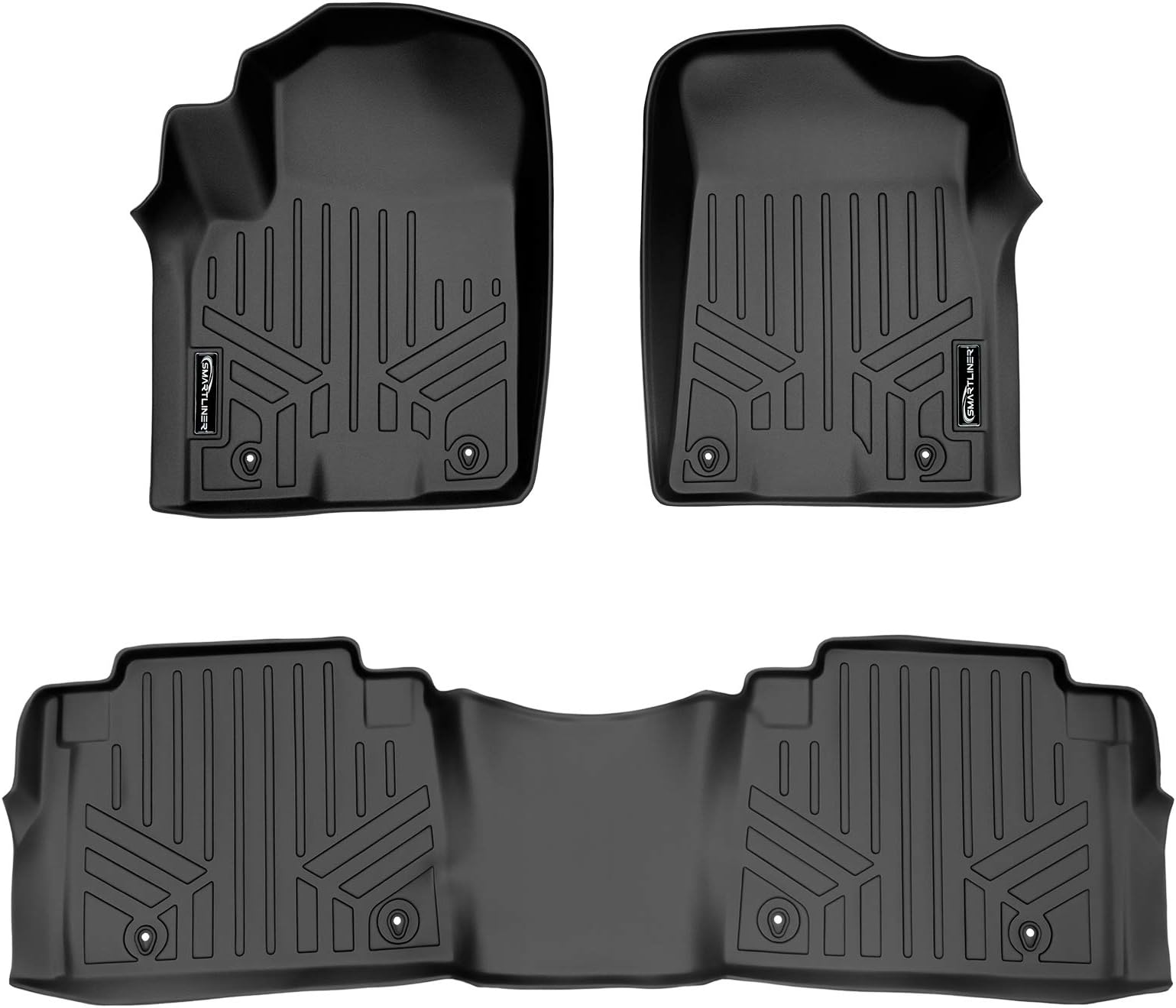 MAXLINER Floor Mats 2 Row Liner Set Black for 2017-2018 Armada / 2011-2013 Infiniti QX56 / 2014-2018 QX80