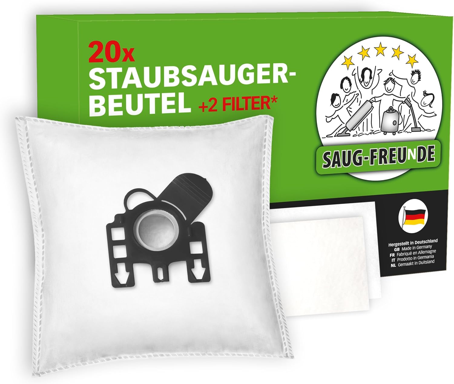 I 20 Vacuum Cleaner Bags for Miele Classic C1 Series C 1, Ecoline SBAG1, Complete C2 Series: C 2, Tango Ecoline SFAG1, SFRG2 (MI1)