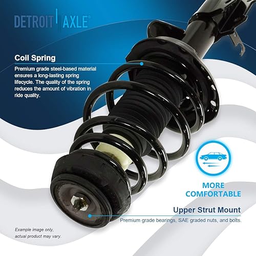 Miniatura 2 de Detroit Axle - Puntales amortiguadores para Chevy Cruze Volt Chevrolet 2011 2012 completo 2 puntales delanteros con resortes helicoidales 2