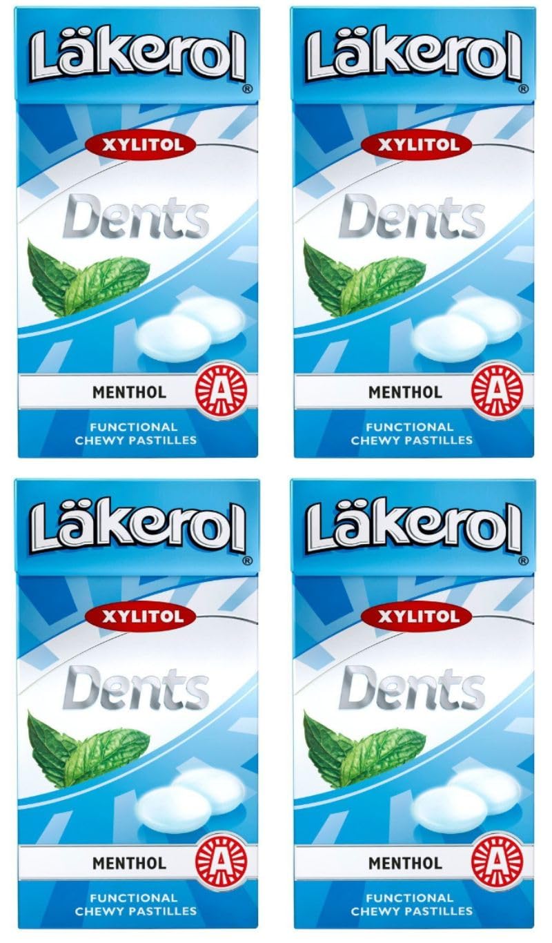 Amazon.com : 4 Boxes X 36g of Läkerol Dents Menthol - Sugar Free