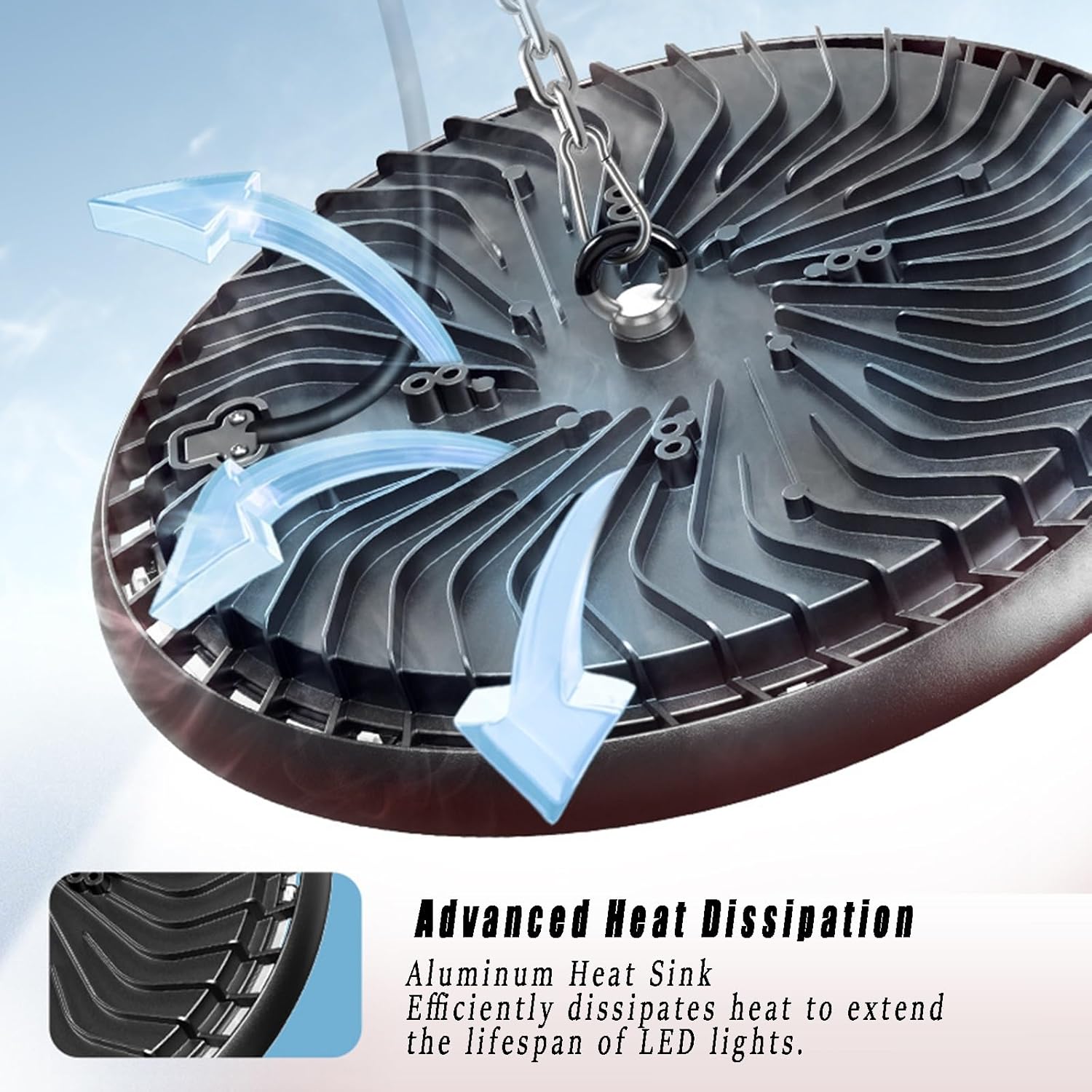 LED UFO High Bay Light 100W 150W 200W, IP65 Waterproof, 130LM/W High Efficiency Commercial High Bay Lamp, 3000K/4000K/6500K Selectable, for Warehouse Factory Workshop Garage(4000k,150w)