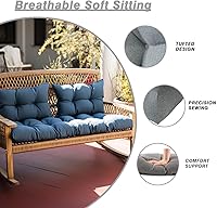 Vista 6 de Cojines de banco personalizados para muebles de interior, cojines de asiento de ventana de espuma viscoelástica de 4 pulgadas de grosor