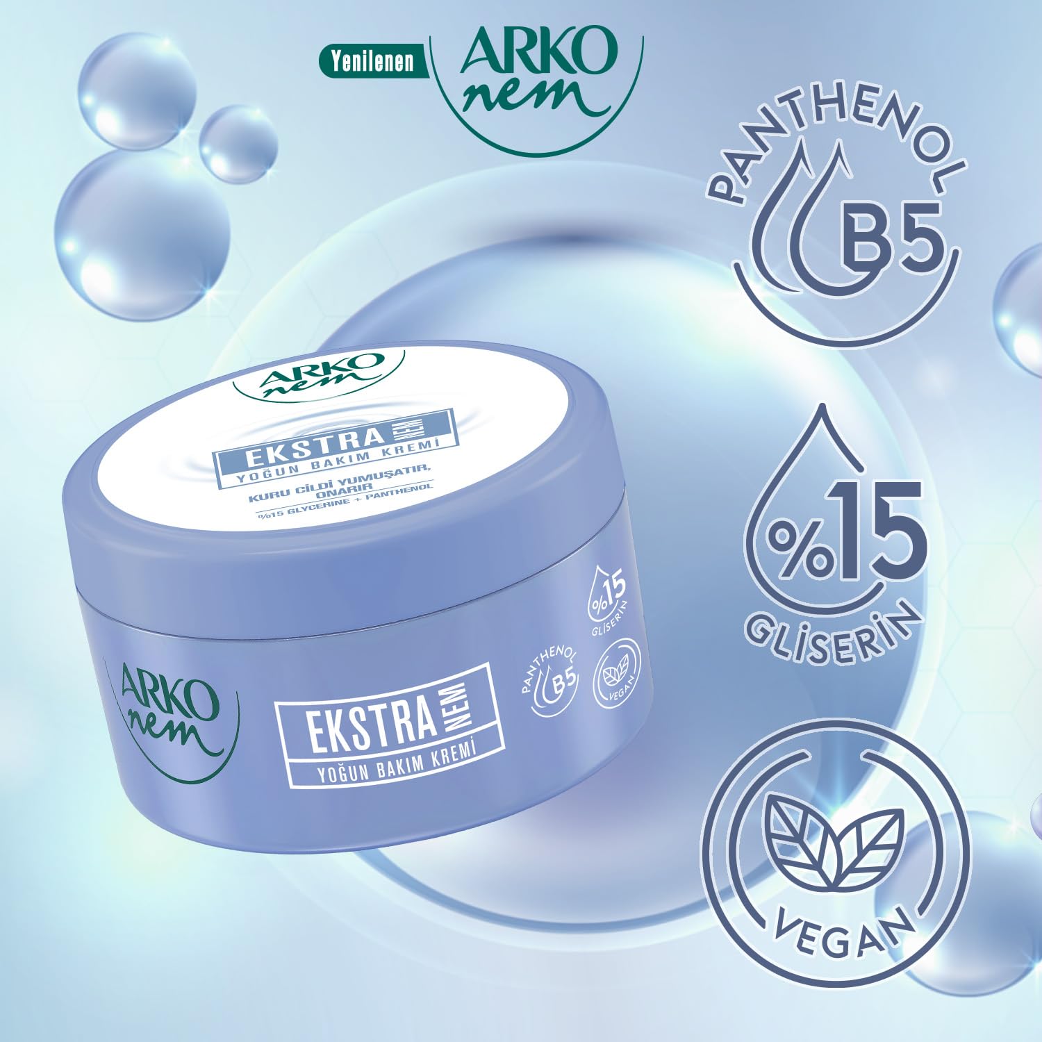ARKO NEM Yoğun Bakım Kremi Ekstra Nem, 250 Ml