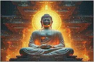 Jigsaw Puzzles 300 Pieces Adult Kids Buddha Wooden Puzzle Challenging Educational Fun Family Holiday Activities Games Toys Gifts