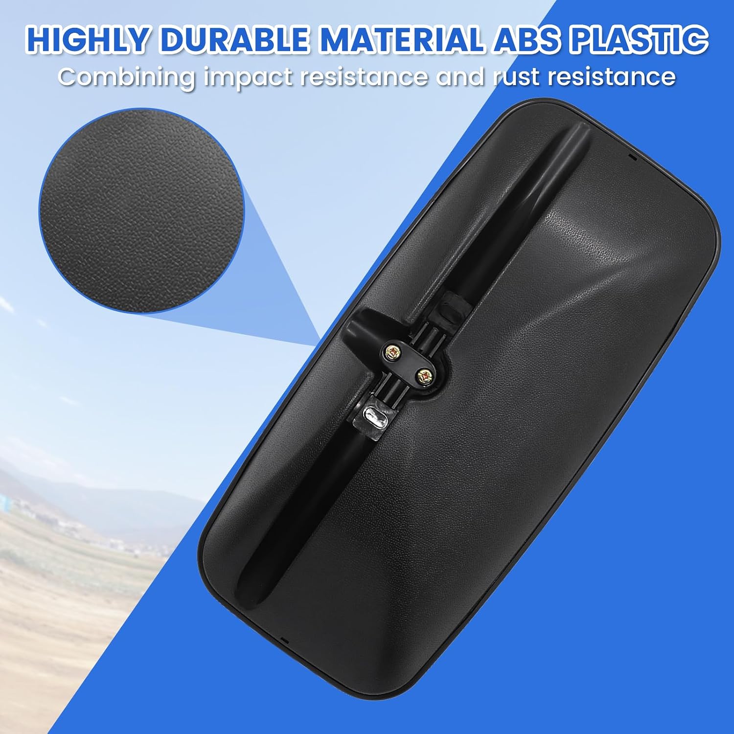 1Pcs Truck Side Mirrors Adjustable Wide Angle Tractor Mirrors Convex Rearview Reversing Blind Spot Reduction for Forklift Excavator, Trailer, RV (1, 17.3 * 8 inches)