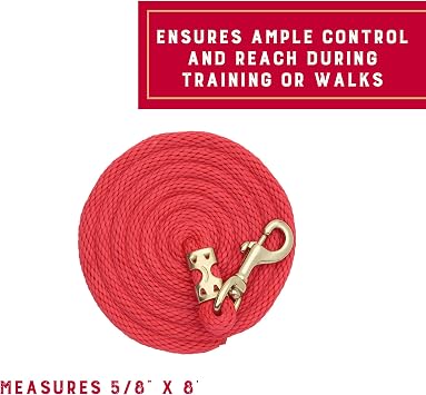 Weaver Equine 8' Horse Lead Rope with Brass-Plated Snap