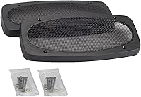Vista 1 de Parrillas de altavoces de 4 x 10 pulgadas, malla de alambre negro para RV, marina y automóvil (par)