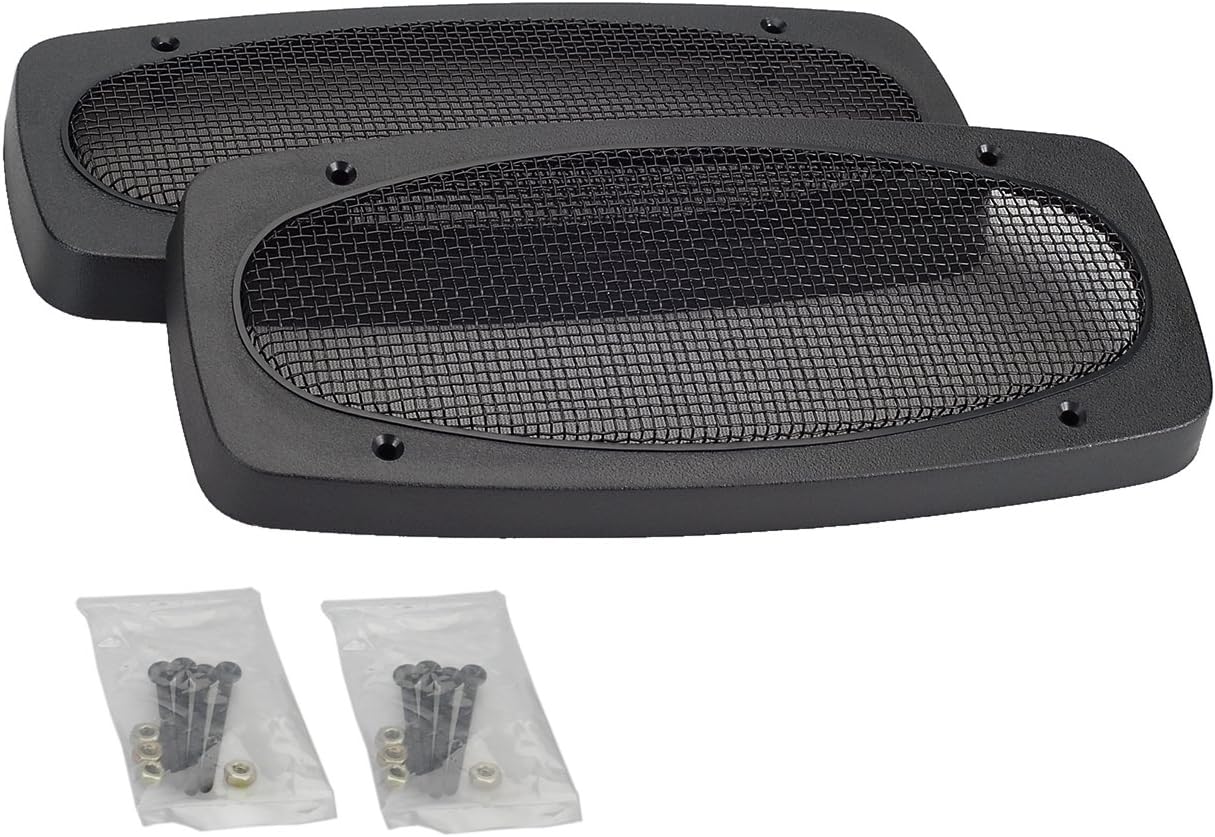 4”x10” Speaker Grills - Black Wire Mesh for RV, Marine, & Auto (Pair)