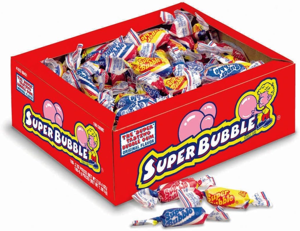 Super Bubble Bubble Gum Original Flavor (180 count)