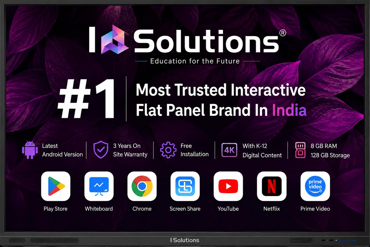 75 Inch EDLA AI Interactive Flat Panel 8GB RAM | 128GB Storage | Android 14.0 | 4K UHD Multitouch Display-image-12