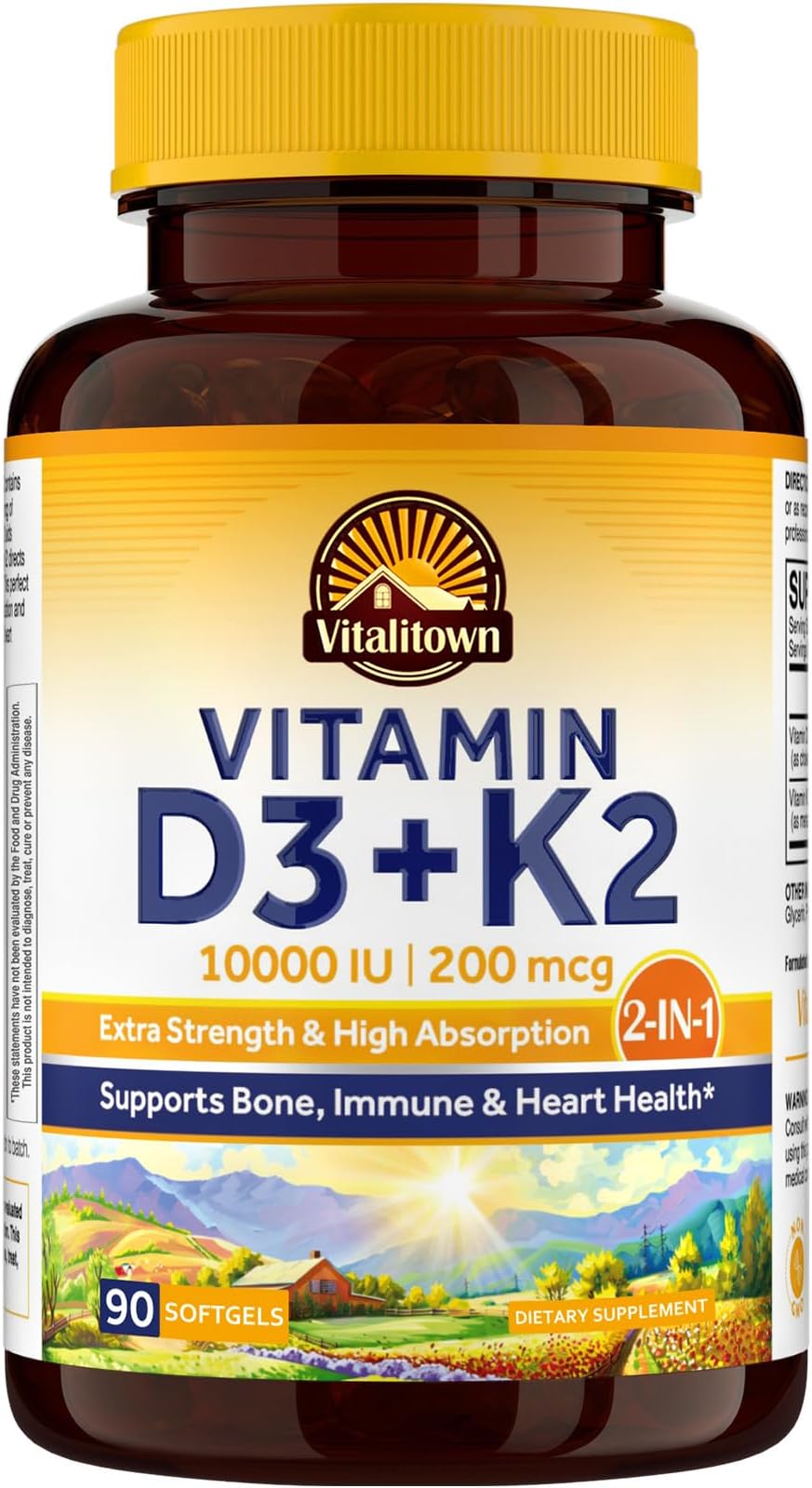 Amazon.com: Nature Made Vitamin D3 K2, 5000 IU (125 mcg) Vitamin D ...