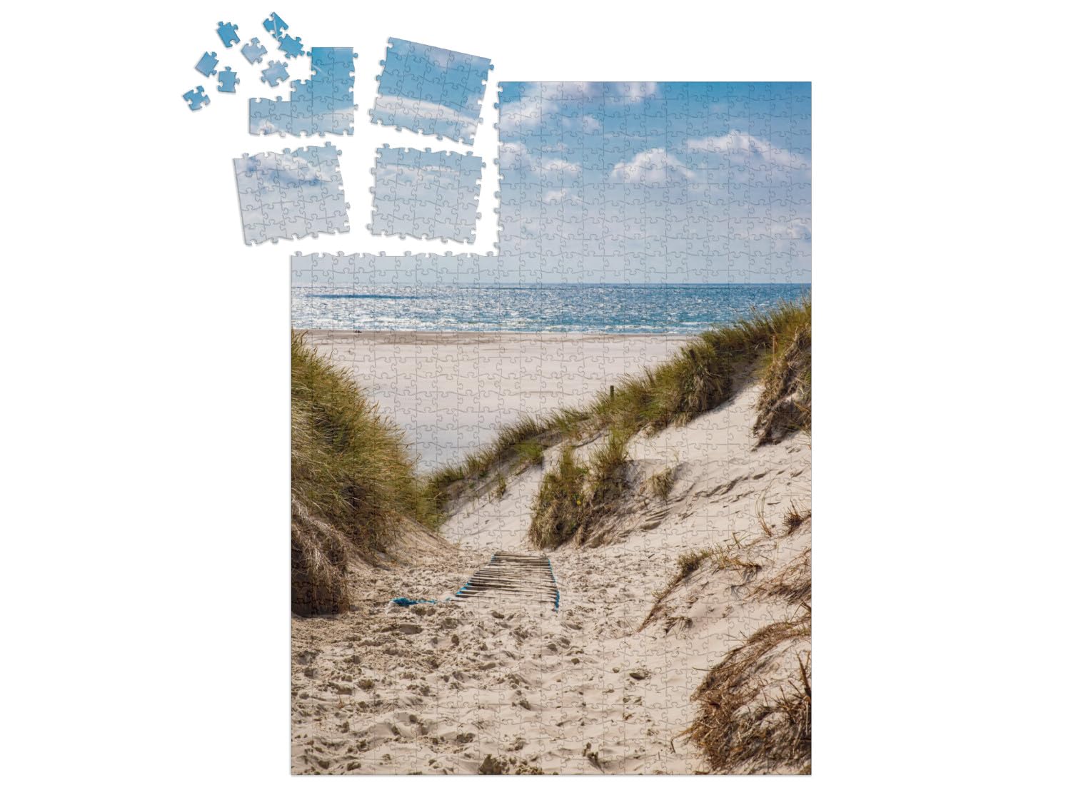 puzzleYOU: Puzzle-Adventskalender | „Weg zum Strand in Amrum, Deutschland“ – aus der Puzzle-Kollektion Amrum