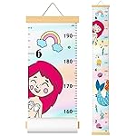 Update Mermaid Kids Growth Chart Wood Baby Kids Growth Chart for Wall Canvas Height Measurement Ruler from Toddler Removable Height Measurement for Christmas Wall Hanging Child\'s Nursery Room Decor