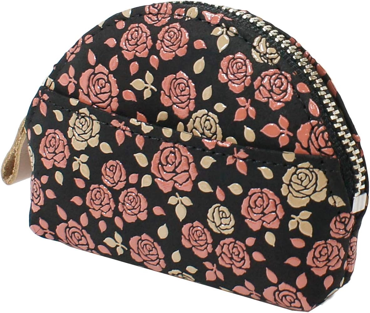 新品【印伝 inden-ya】小銭入れ かぐわ　バラ柄 鹿革 コンパクト 印伝屋 新品【印伝 inden-ya】小銭入れ かぐわ バラ柄 鹿革 コンパクト 印伝屋