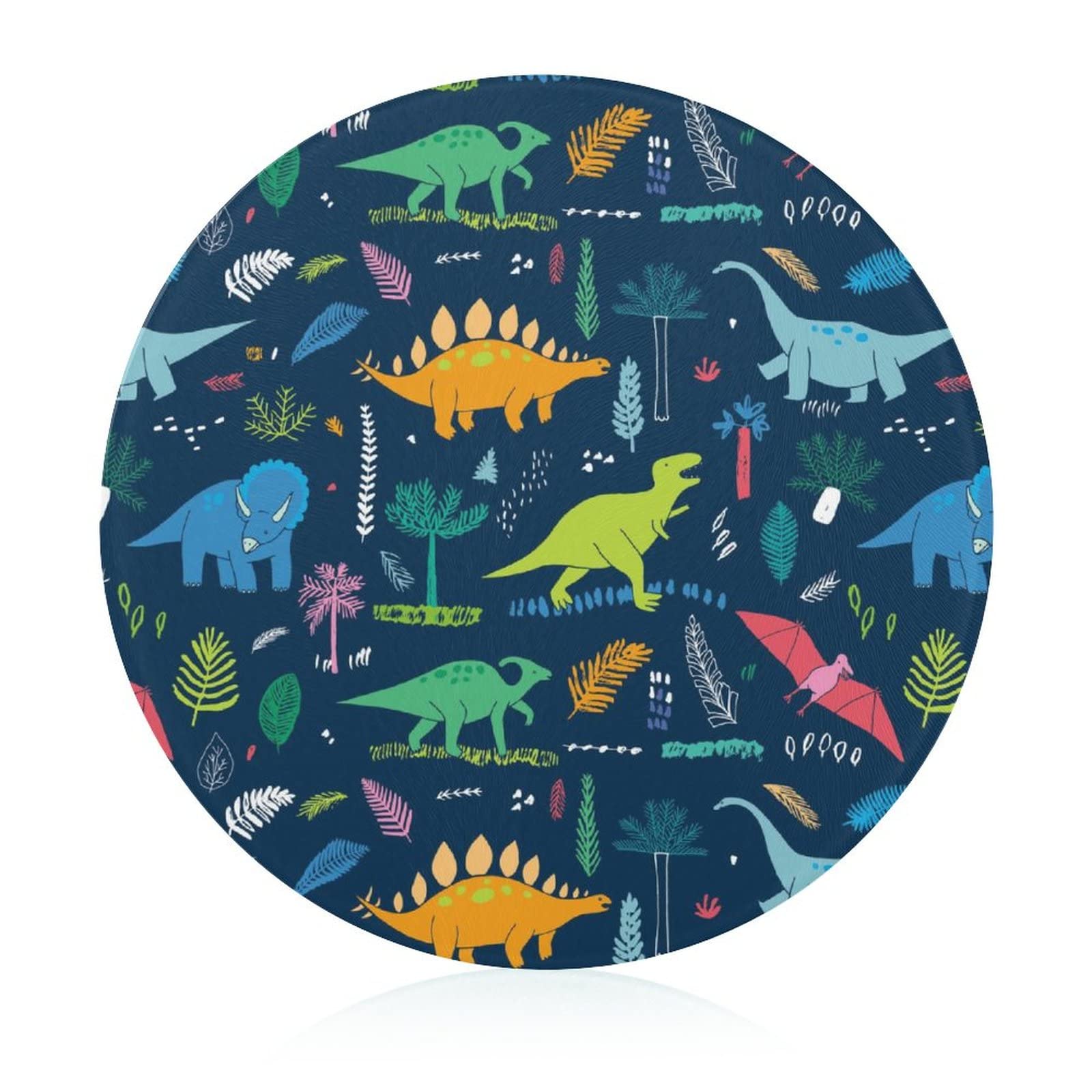 Planche à découper en verre trempé dinosaure 20 cm antidérapante