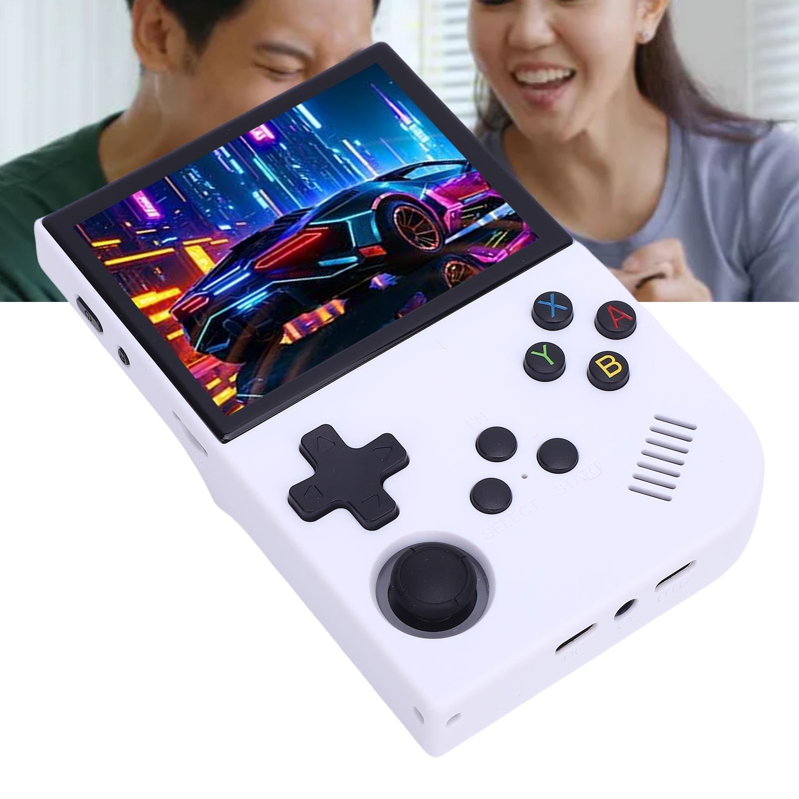 Generic Console di Gioco Portatile retrò con Prestazioni Potenti 8 Ore di Riproduzione per gli Appassionati di Giochi retrò Bianco (64G)